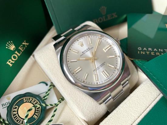 Rolex Replica Oyster Perpetual 41mm Silver Πάτρα νομού Αχαϊας, Πελοπόννησος Κοσμήματα - Ορολόγια Πωλούνται (φωτογραφία 1)