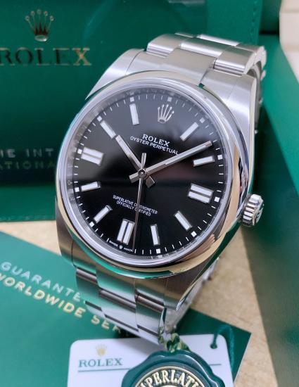 Rolex Replica Oyster Perpetual 41mm Black Πάτρα νομού Αχαϊας, Πελοπόννησος Κοσμήματα - Ορολόγια Πωλούνται (φωτογραφία 1)